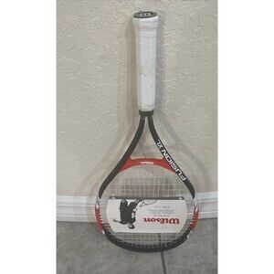 New Wilson Fusion XL Tennis Racquet (Grip Size 4 3/8”) WRT30270U3 Black Red